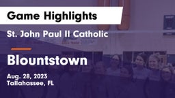 St. John Paul II Catholic  vs Blountstown  Game Highlights - Aug. 28, 2023