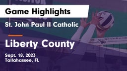 St. John Paul II Catholic  vs Liberty County  Game Highlights - Sept. 18, 2023