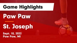 Paw Paw  vs St. Joseph  Game Highlights - Sept. 10, 2022