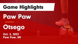 Paw Paw  vs Otsego Game Highlights - Oct. 3, 2022