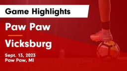 Paw Paw  vs Vicksburg  Game Highlights - Sept. 13, 2023