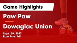 Paw Paw  vs Dowagiac Union Game Highlights - Sept. 30, 2023