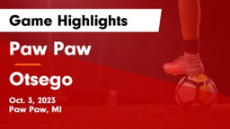Paw Paw  vs Otsego  Game Highlights - Oct. 3, 2023
