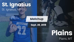 Matchup: St. Ignatius HS vs. Plains  2018