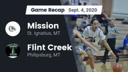 Recap: Mission  vs. Flint Creek  2020