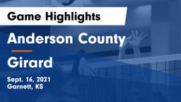 Anderson County  vs Girard  Game Highlights - Sept. 16, 2021