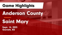 Anderson County  vs Saint Mary Game Highlights - Sept. 14, 2023