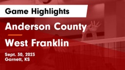 Anderson County  vs West Franklin  Game Highlights - Sept. 30, 2023