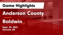 Anderson County  vs Baldwin  Game Highlights - Sept. 30, 2023