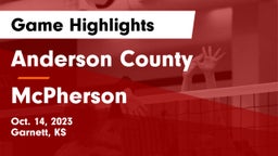 Anderson County  vs McPherson  Game Highlights - Oct. 14, 2023
