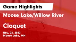Moose Lake/Willow River  vs Cloquet  Game Highlights - Nov. 22, 2022