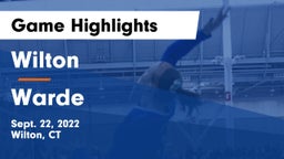 Wilton  vs Warde  Game Highlights - Sept. 22, 2022
