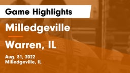 Milledgeville  vs Warren, IL Game Highlights - Aug. 31, 2022