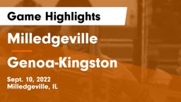 Milledgeville  vs Genoa-Kingston  Game Highlights - Sept. 10, 2022
