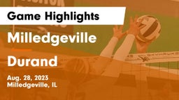 Milledgeville  vs Durand  Game Highlights - Aug. 28, 2023