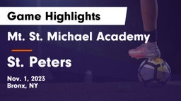 Mt. St. Michael Academy  vs St. Peters Game Highlights - Nov. 1, 2023