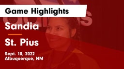 Sandia  vs St. Pius  Game Highlights - Sept. 10, 2022