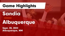 Sandia  vs Albuquerque Game Highlights - Sept. 20, 2022