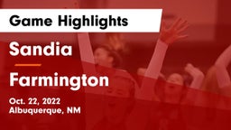 Sandia  vs Farmington  Game Highlights - Oct. 22, 2022