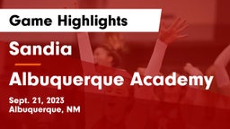 Sandia  vs Albuquerque Academy Game Highlights - Sept. 21, 2023