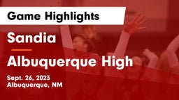 Sandia  vs Albuquerque High Game Highlights - Sept. 26, 2023