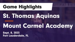 St. Thomas Aquinas  vs Mount Carmel Academy Game Highlights - Sept. 8, 2023