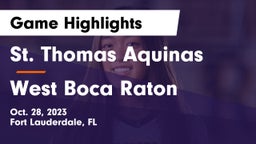 St. Thomas Aquinas  vs West Boca Raton  Game Highlights - Oct. 28, 2023