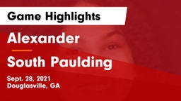 Alexander  vs South Paulding  Game Highlights - Sept. 28, 2021