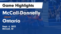 McCall-Donnelly  vs Ontario  Game Highlights - Sept. 6, 2022