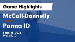 McCall-Donnelly  vs Parma ID Game Highlights - Sept. 15, 2022