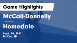 McCall-Donnelly  vs Homedale  Game Highlights - Sept. 20, 2022