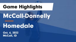 McCall-Donnelly  vs Homedale  Game Highlights - Oct. 6, 2022