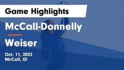 McCall-Donnelly  vs Weiser  Game Highlights - Oct. 11, 2022