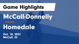 McCall-Donnelly  vs Homedale  Game Highlights - Oct. 18, 2022