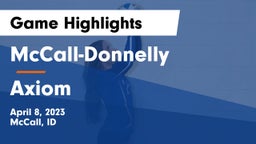 McCall-Donnelly  vs Axiom Game Highlights - April 8, 2023