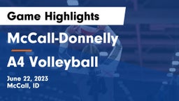 McCall-Donnelly  vs A4 Volleyball Game Highlights - June 22, 2023