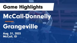 McCall-Donnelly  vs Grangeville Game Highlights - Aug. 31, 2023