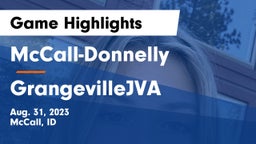 McCall-Donnelly  vs GrangevilleJVA Game Highlights - Aug. 31, 2023