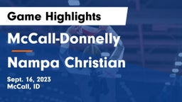 McCall-Donnelly  vs Nampa Christian  Game Highlights - Sept. 16, 2023