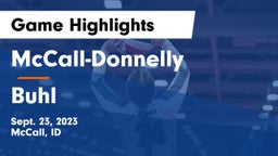 McCall-Donnelly  vs Buhl Game Highlights - Sept. 23, 2023