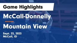 McCall-Donnelly  vs Mountain View  Game Highlights - Sept. 23, 2023