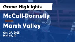 McCall-Donnelly  vs Marsh Valley Game Highlights - Oct. 27, 2023