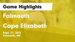Falmouth  vs Cape Elizabeth Game Highlights - Sept. 27, 2022