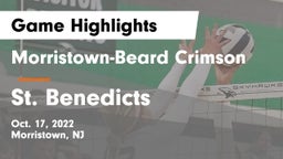 Morristown-Beard Crimson vs St. Benedicts  Game Highlights - Oct. 17, 2022