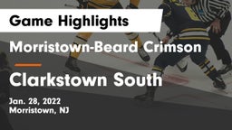 Morristown-Beard Crimson vs Clarkstown South Game Highlights - Jan. 28, 2022