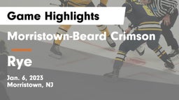 Morristown-Beard Crimson vs Rye  Game Highlights - Jan. 6, 2023