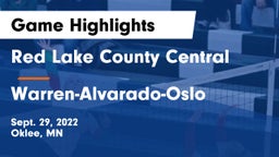 Red Lake County Central vs Warren-Alvarado-Oslo  Game Highlights - Sept. 29, 2022