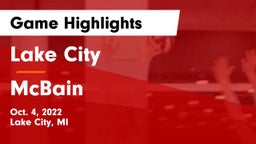 Lake City  vs McBain Game Highlights - Oct. 4, 2022