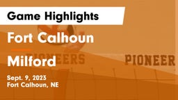 Fort Calhoun  vs Milford  Game Highlights - Sept. 9, 2023