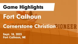 Fort Calhoun  vs Cornerstone Christian Game Highlights - Sept. 18, 2023